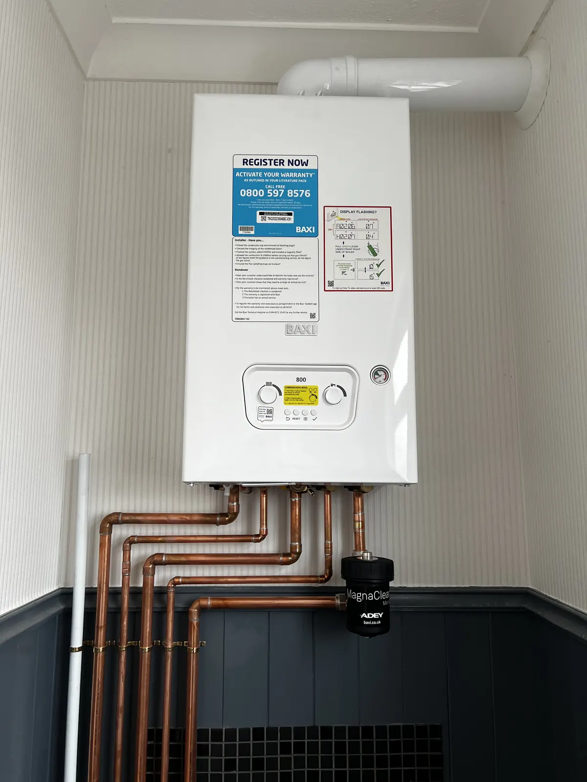 Central heating installation